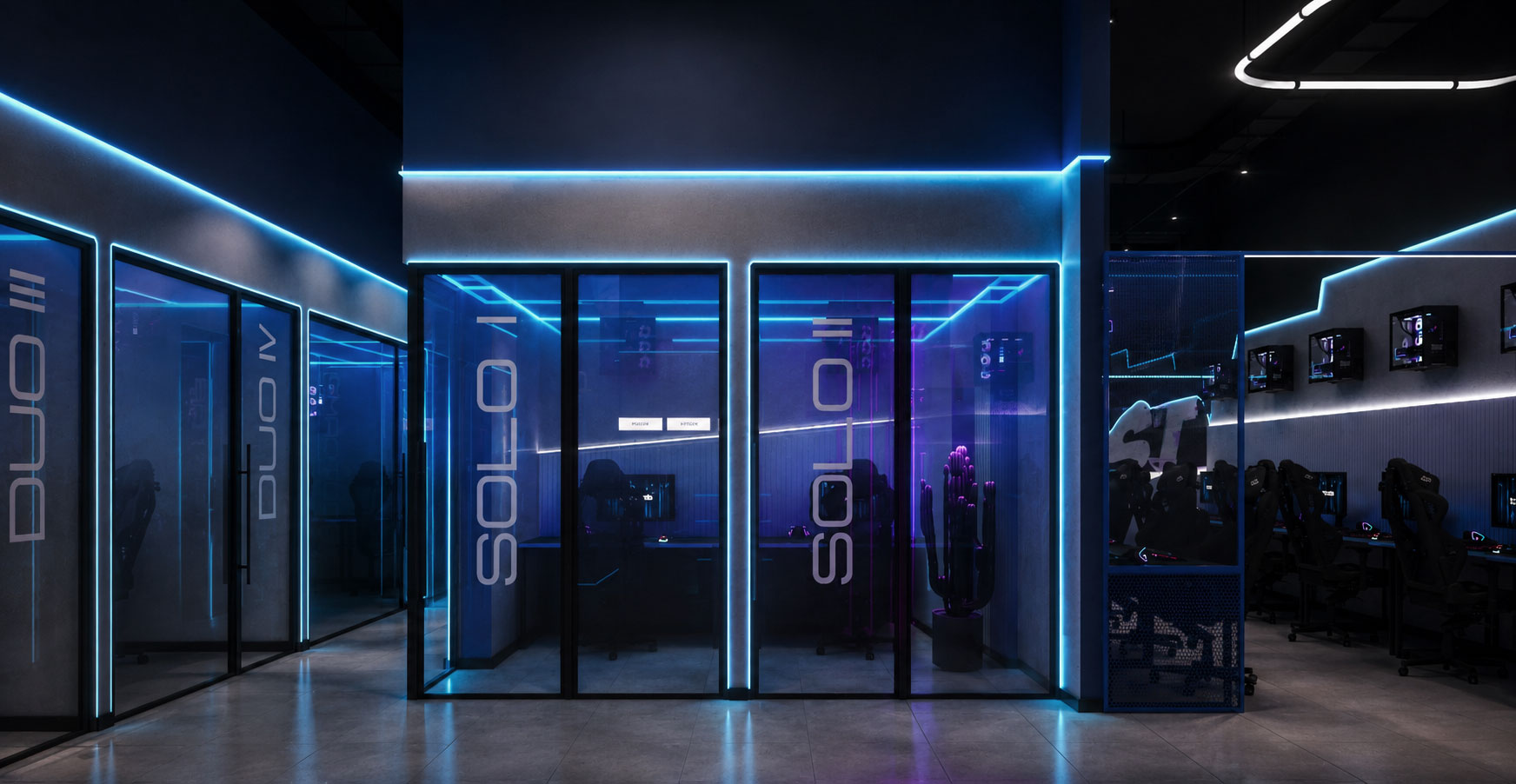 gaming cafe interior design