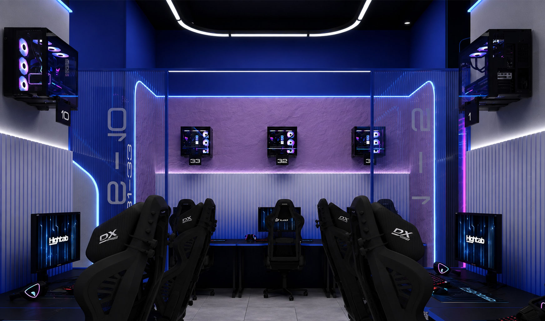 gaming center interior design