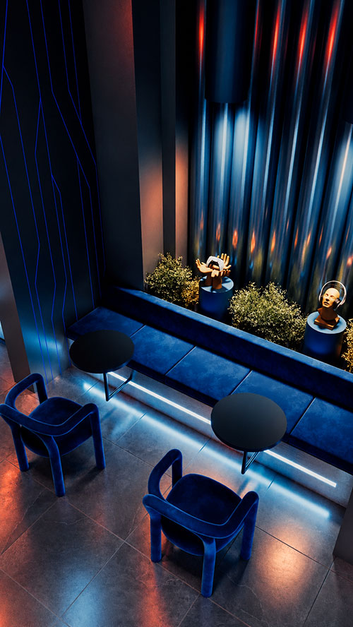 gaming cafe interior design